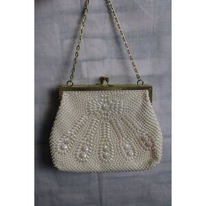 Beautiful Vintage Beaded Purse With Gold Accents
